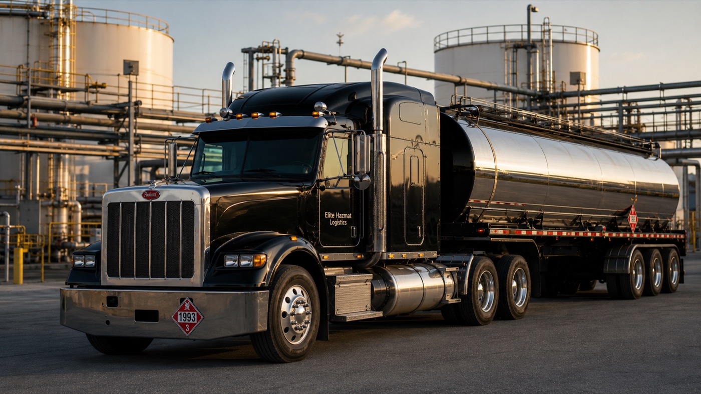 Bulk liquid hauling tanker truck in Houston TX