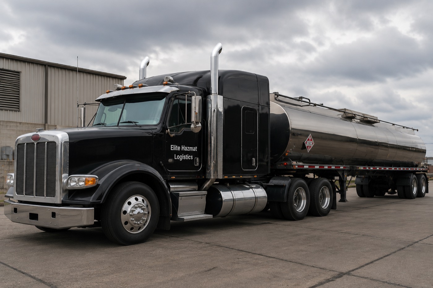Hazmat transportation tanker truck in Houston TX